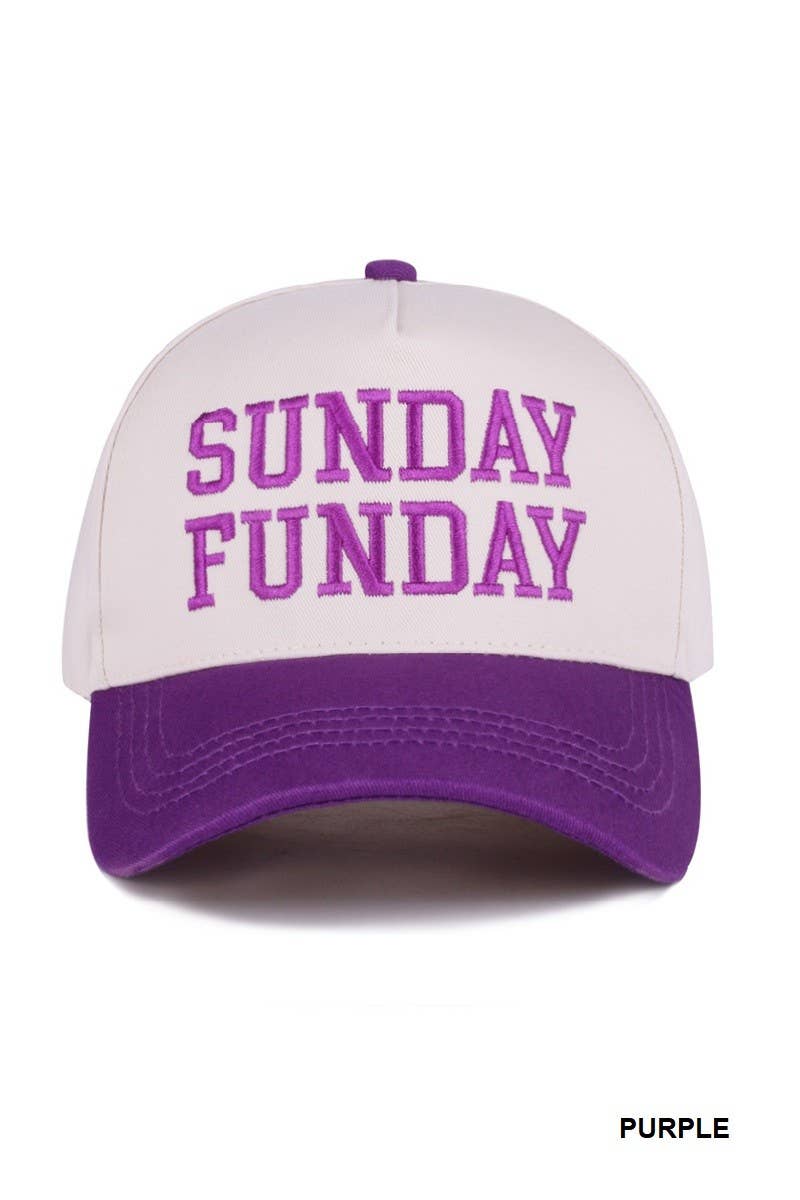 Sunday Funday Two Tone Canvas Cotton Cap