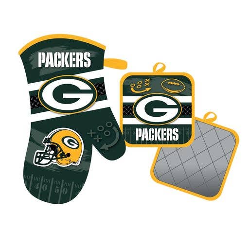 Green Bay Packers Oven Mitt and Pot Holder