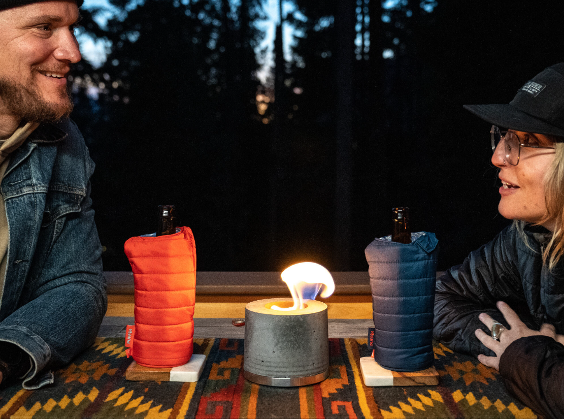 Beer Bottle Sleeve - The OG - Puffin Red & Crater Blue