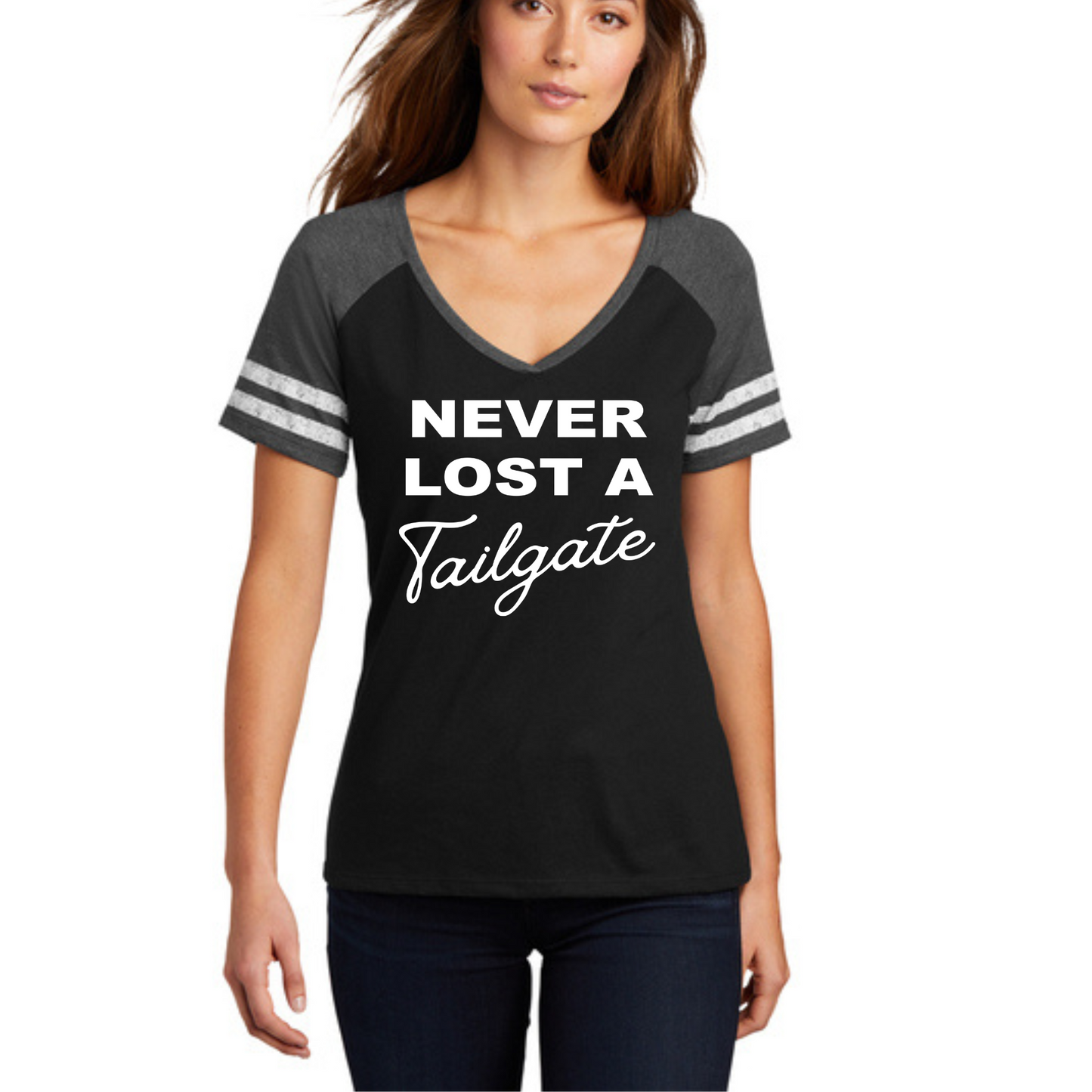 Never Lost a Tailgate Women’s Jersey Tee