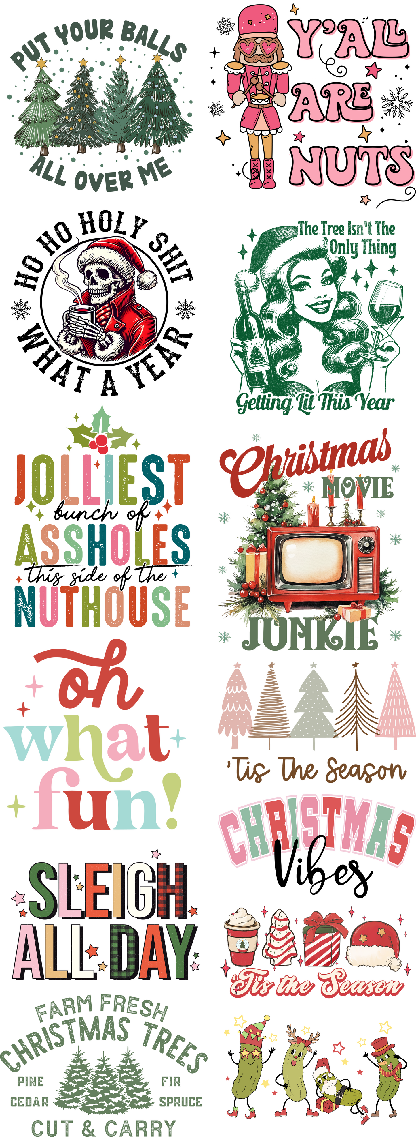 Christmas  DTF Gang Sheets (22x60)