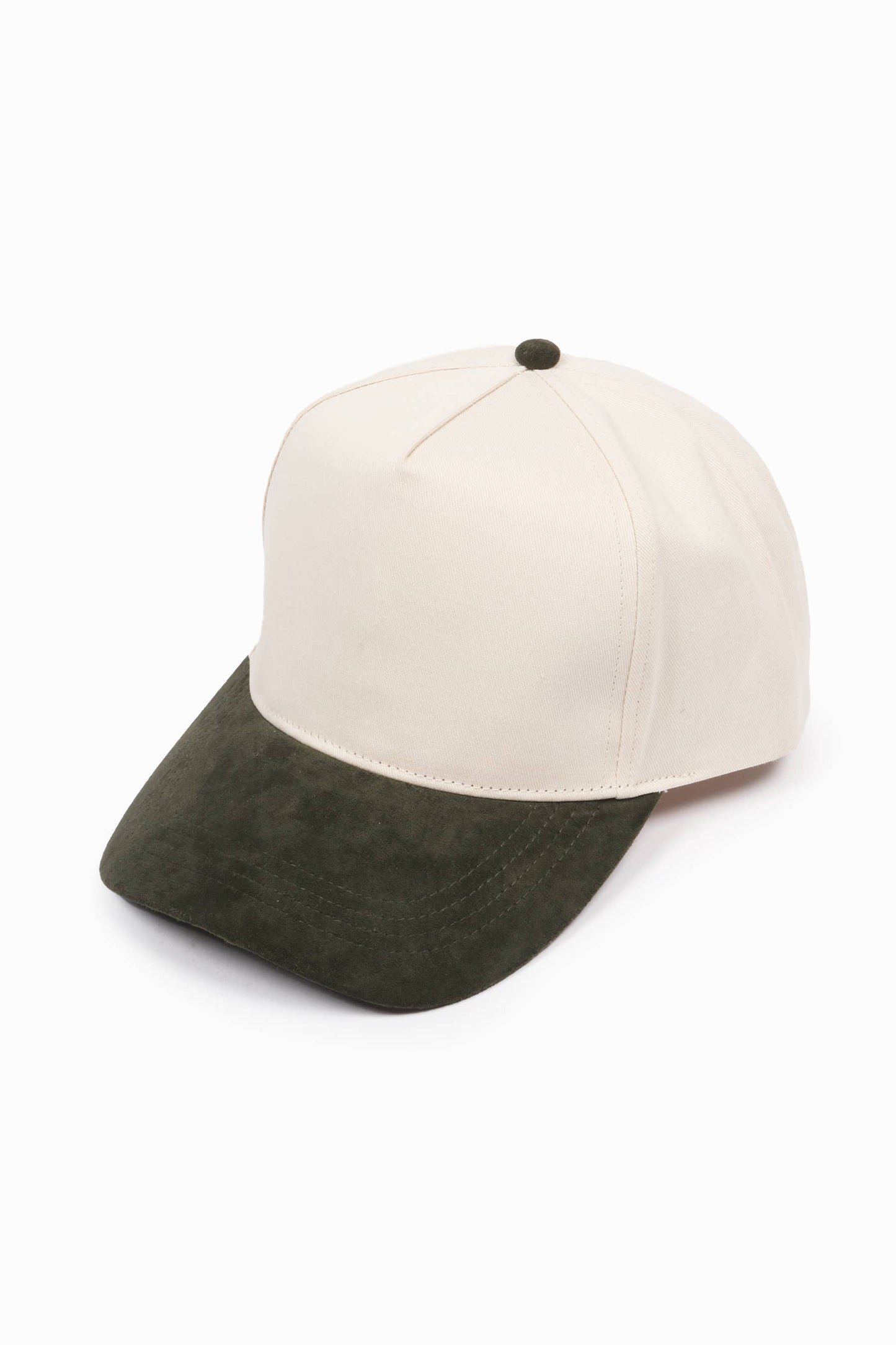 SUEDE BRIM 5 Panel Baseball Cap