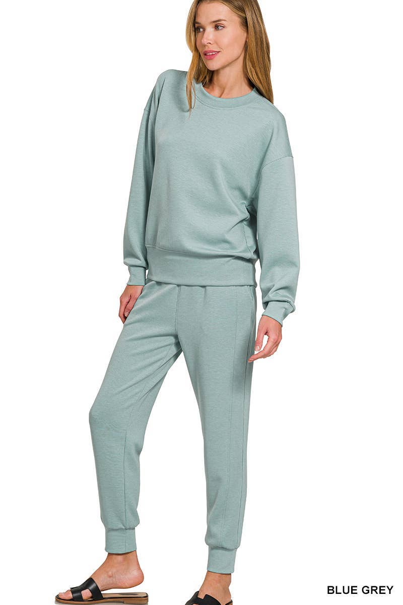 Scuba Crewneck Pullover Joggers 2 Pieces Set