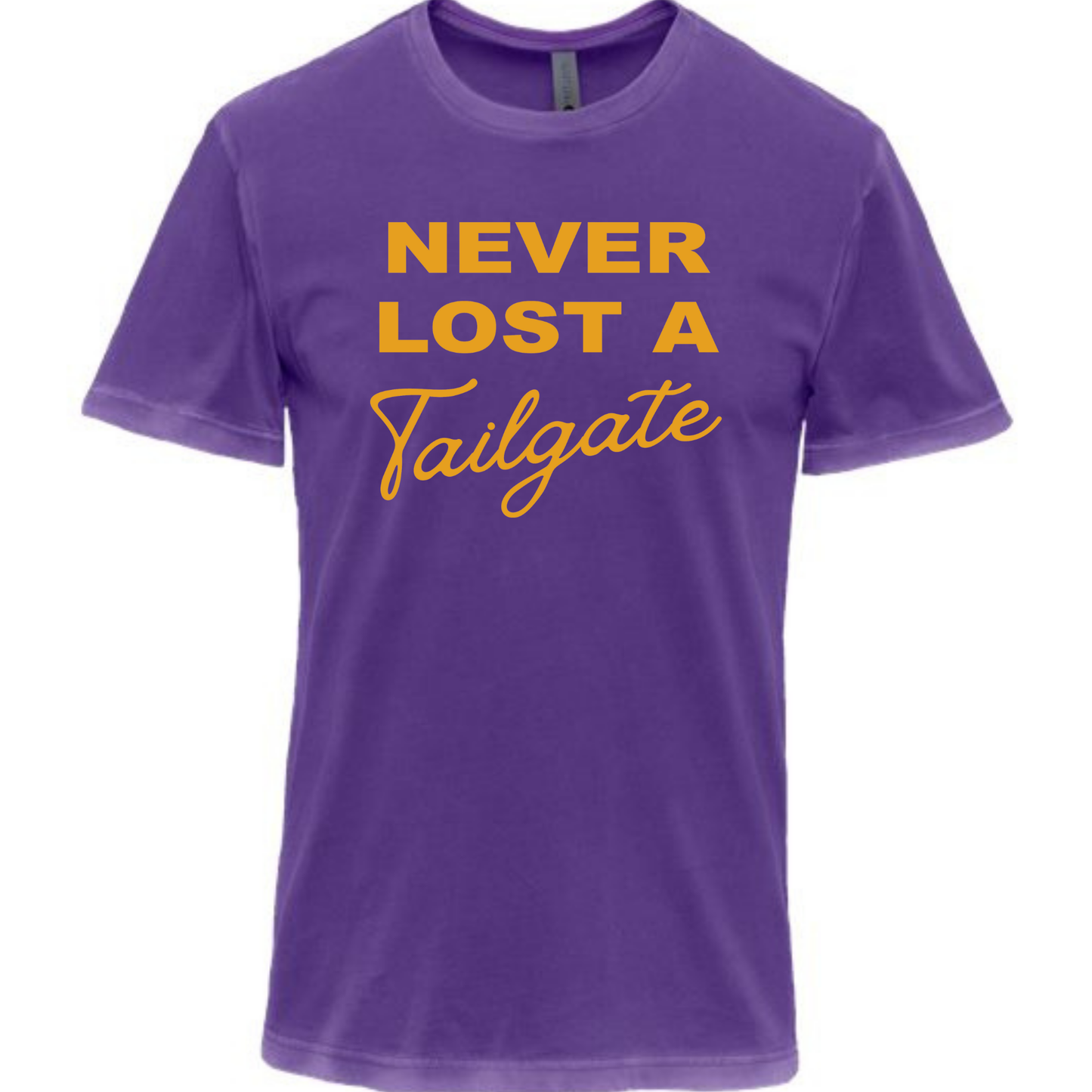 Vikings Never Lost a Tailgate Tee – Purple & Gold