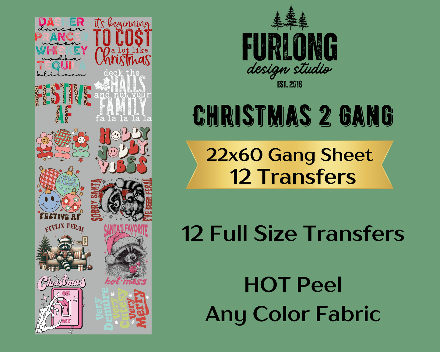 Christmas  DTF Gang Sheets (22x60)