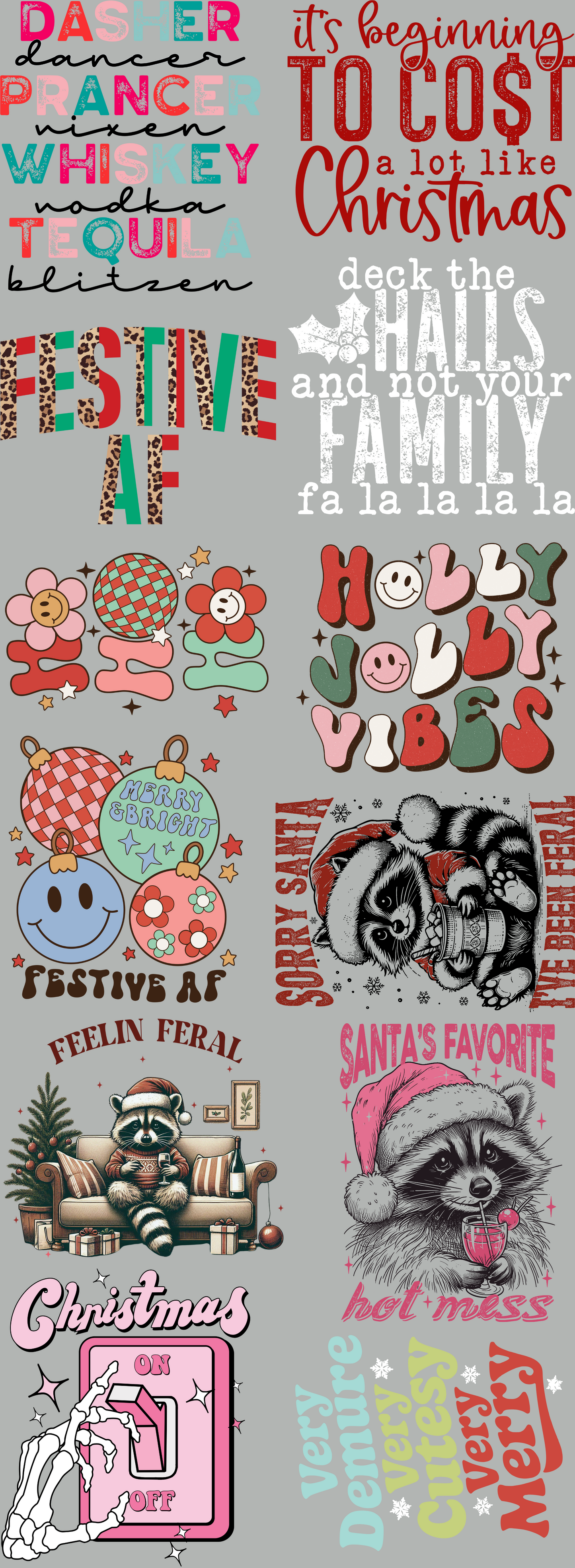 Christmas  DTF Gang Sheets (22x60)