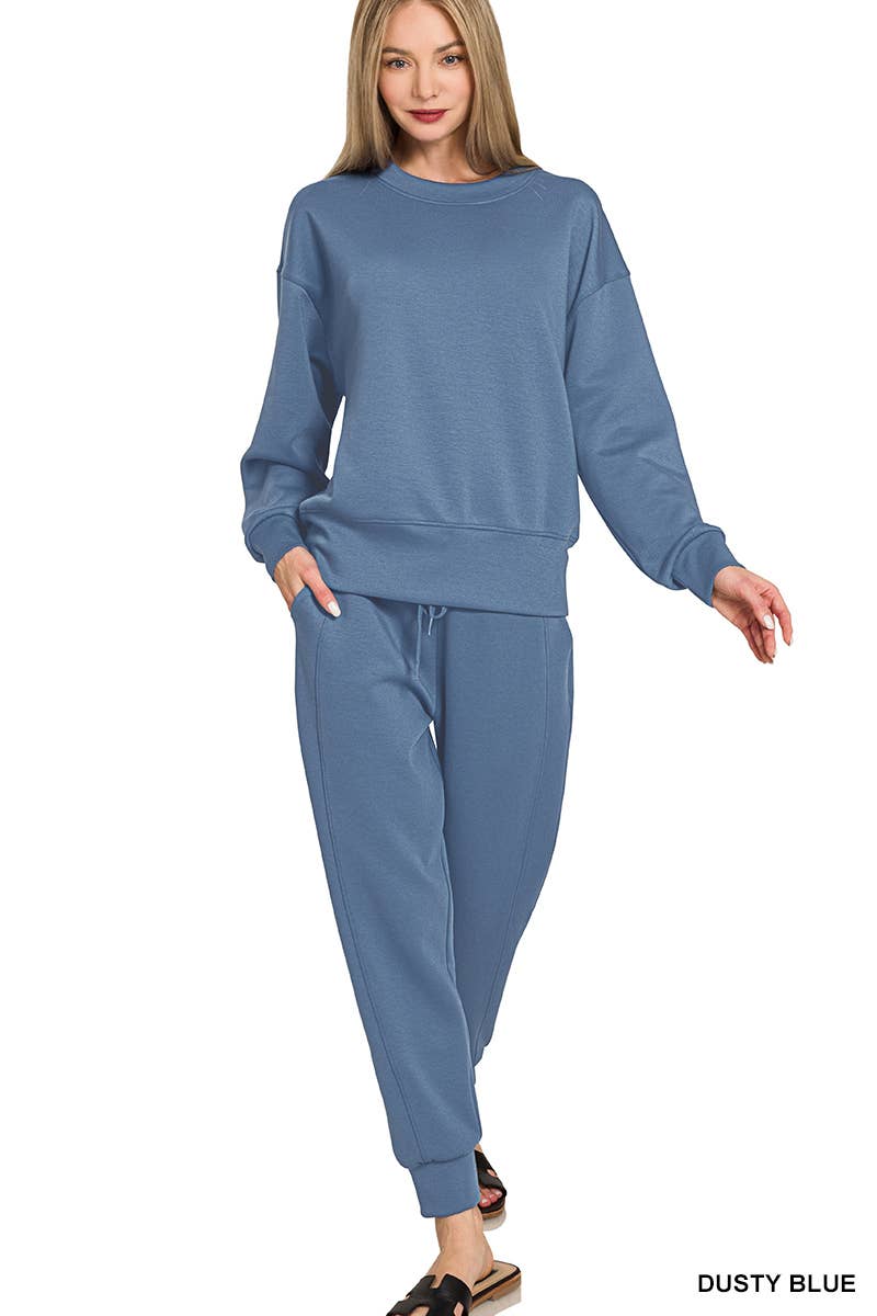 Scuba Crewneck Pullover Joggers 2 Pieces Set