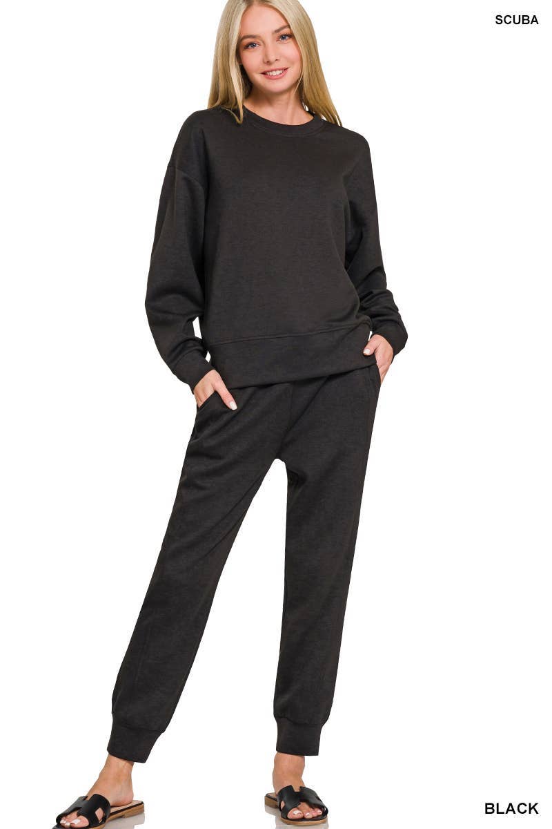 Scuba Crewneck Pullover Joggers 2 Pieces Set