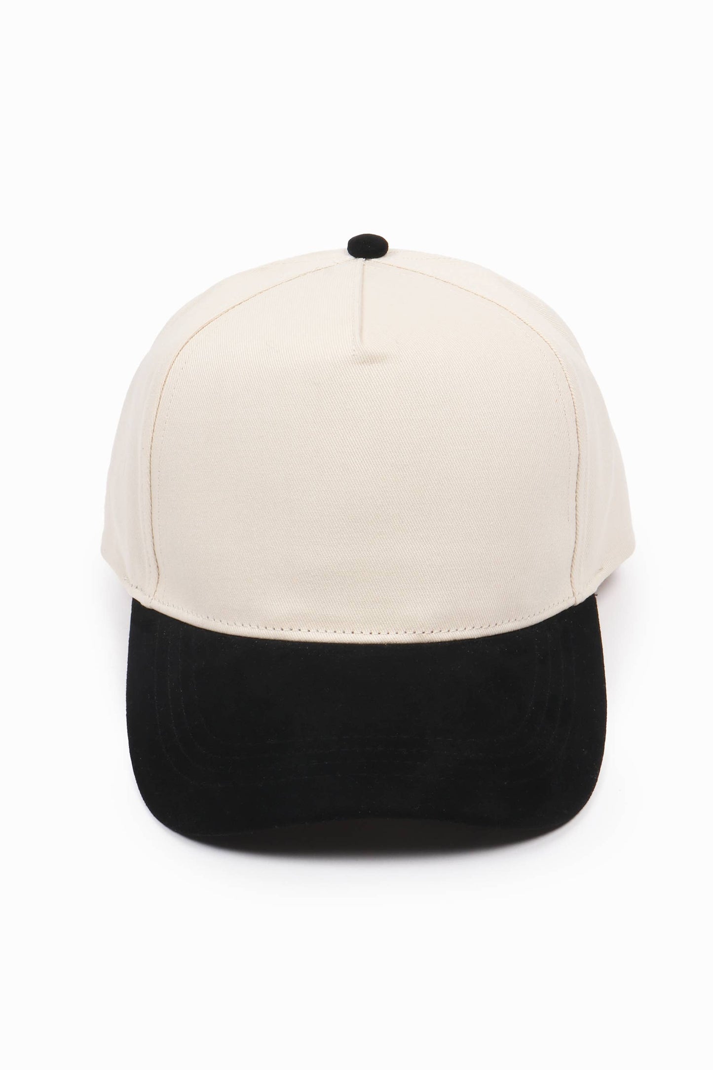 SUEDE BRIM 5 Panel Baseball Cap