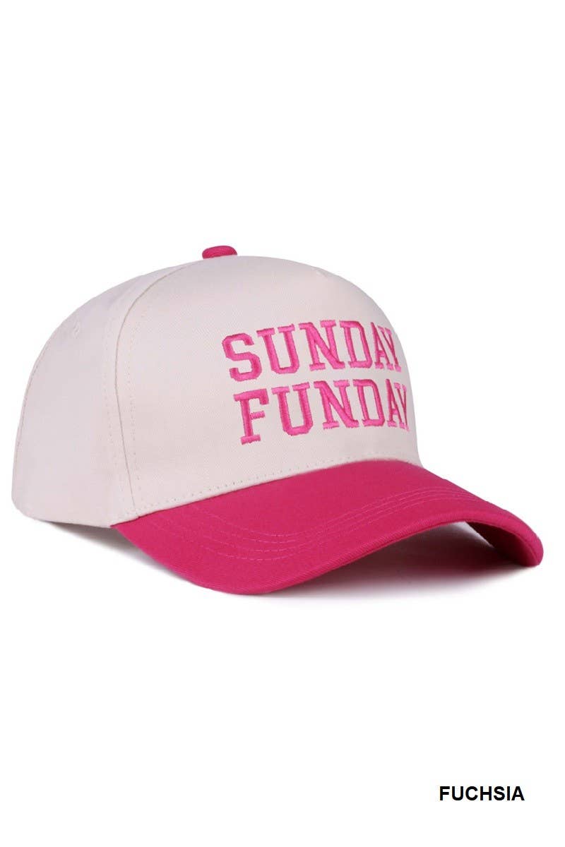 Sunday Funday Two Tone Canvas Cotton Cap