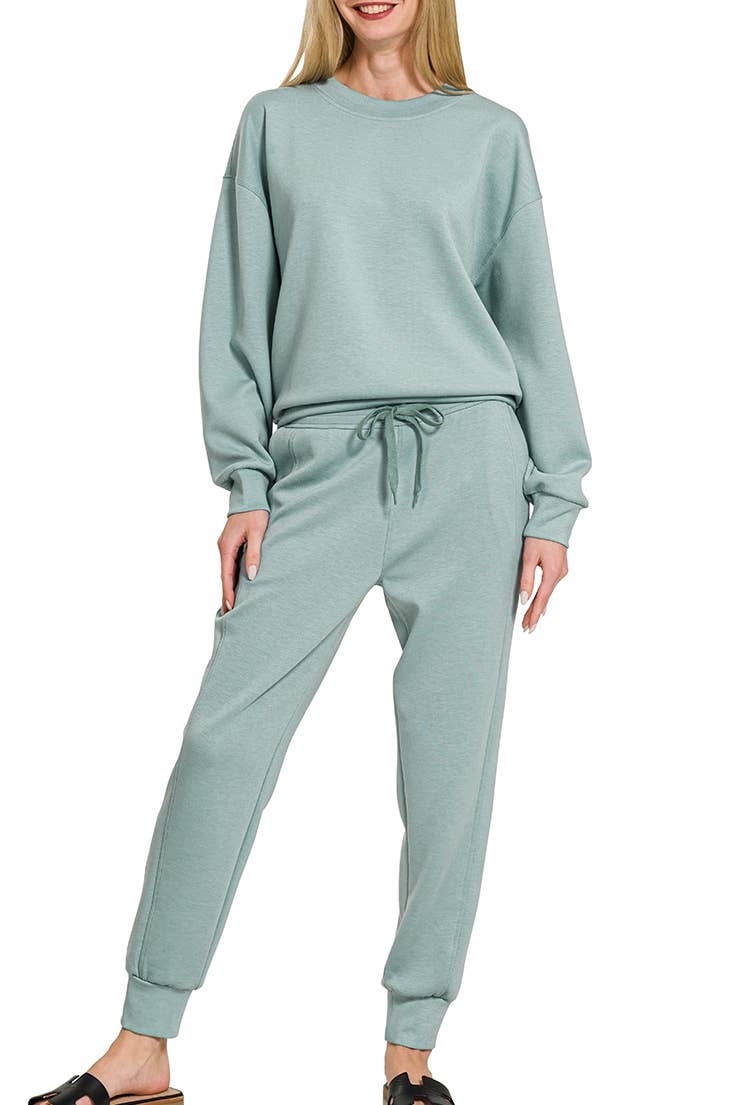 Scuba Crewneck Pullover Joggers 2 Pieces Set