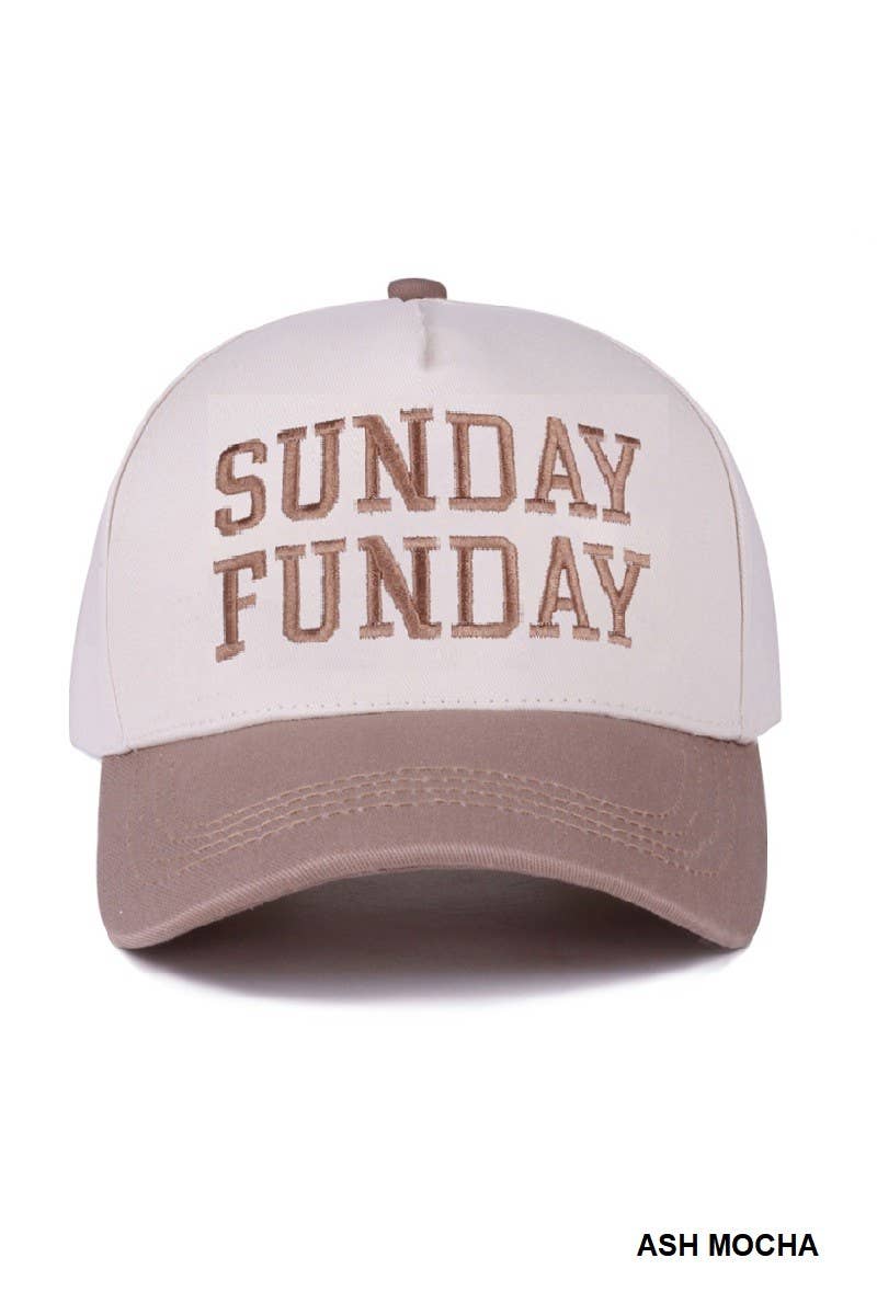 Sunday Funday Two Tone Canvas Cotton Cap