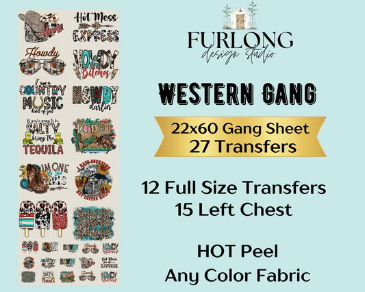 Western - DTF Gang Sheet (22x60)