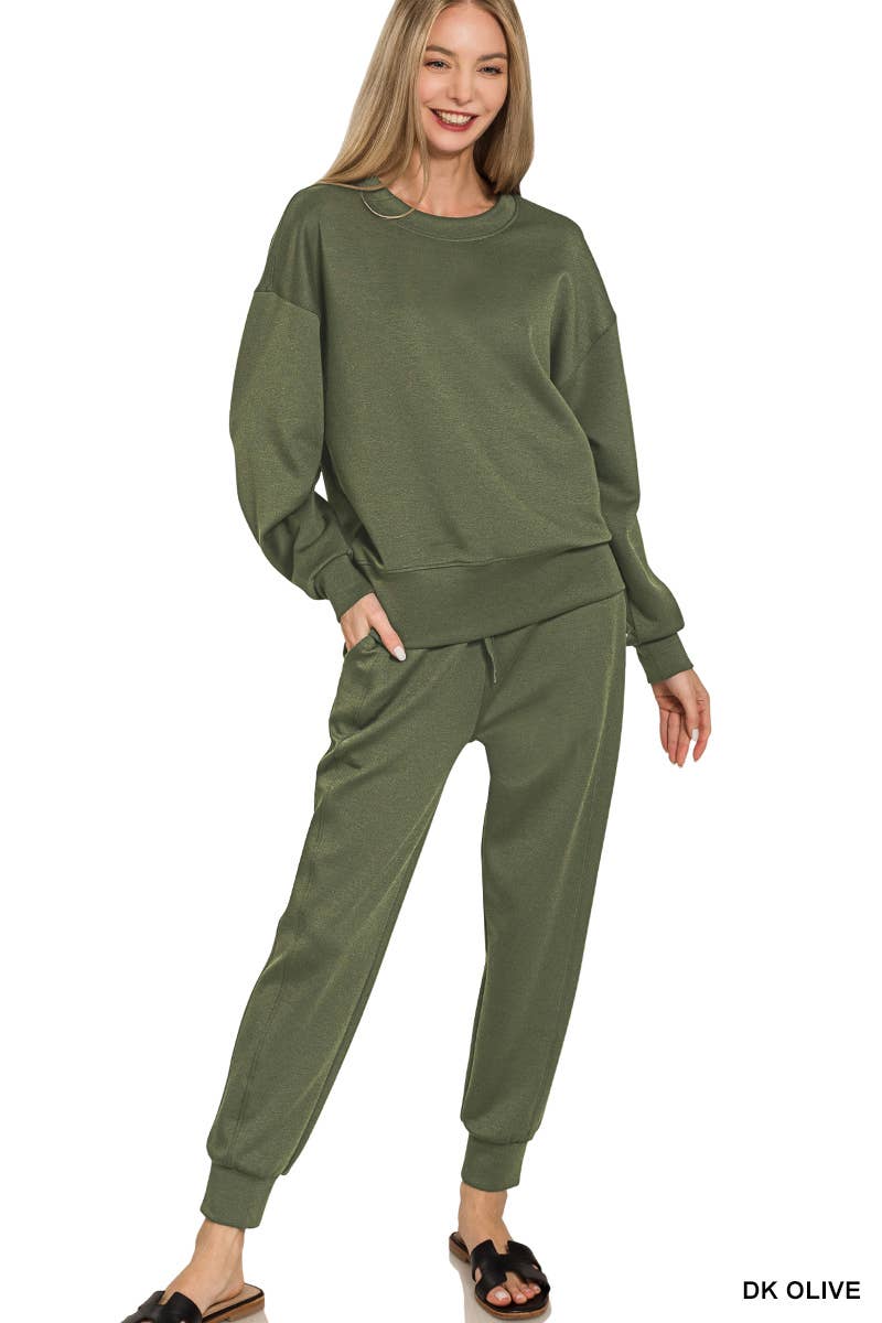 Scuba Crewneck Pullover Joggers 2 Pieces Set