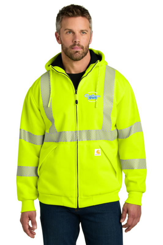 CT104988 Carhartt® ANSI 107 Class 3 Lined Full-Zip Sweatshirt