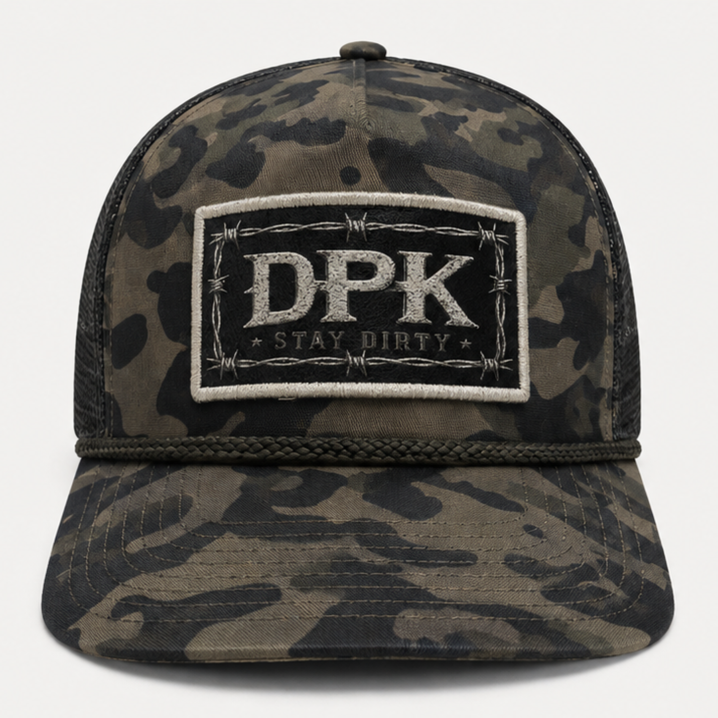 DPK Stay Dirty Camo Trucker