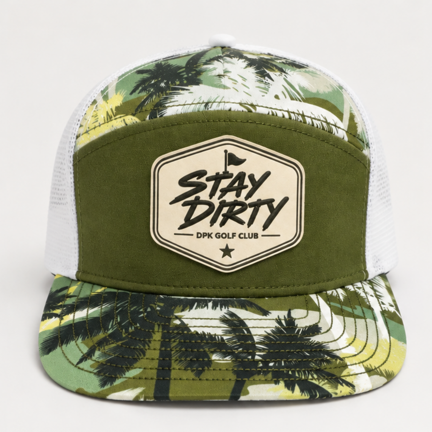 Stay Dirty Golf Club Tropical Snapback – Olive