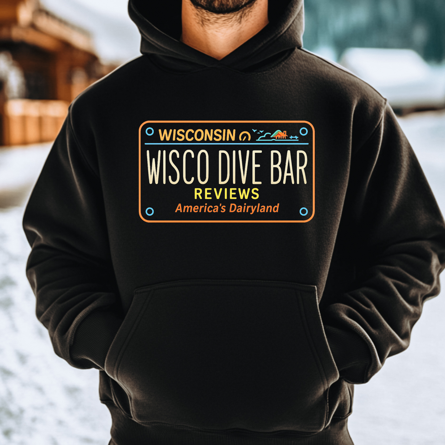 Neon License Plate Hoodie