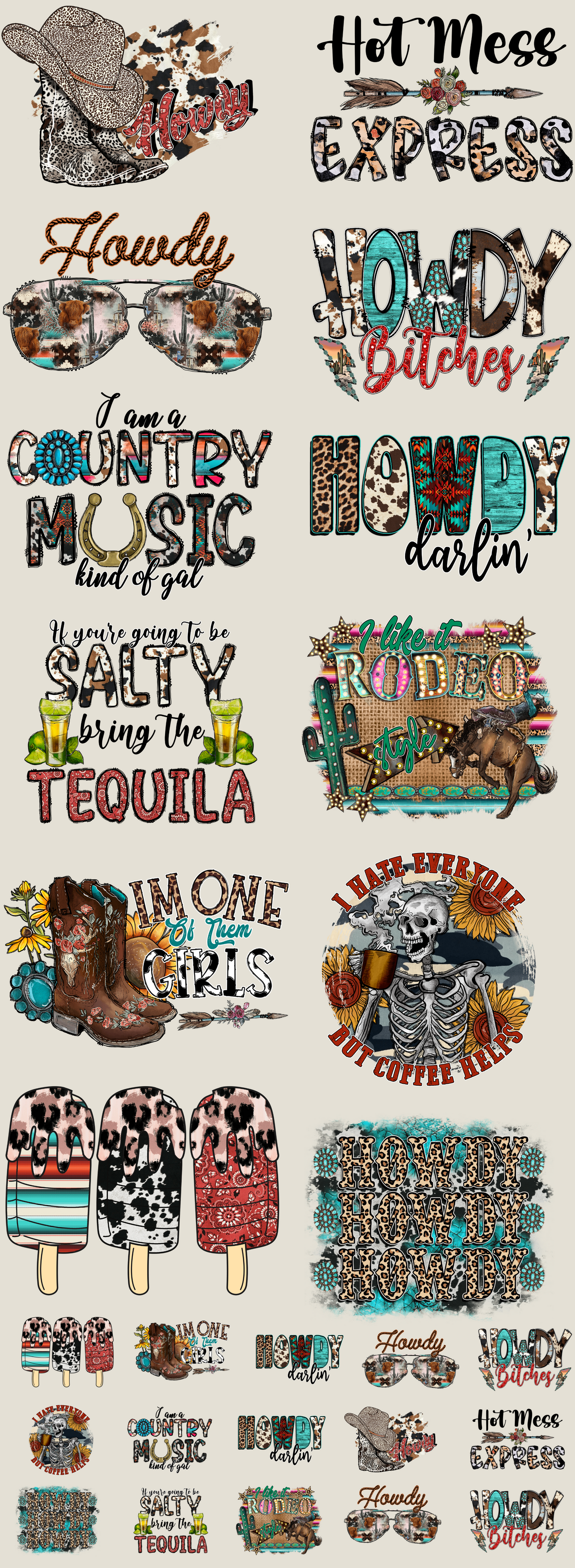 Western - DTF Gang Sheet (22x60)