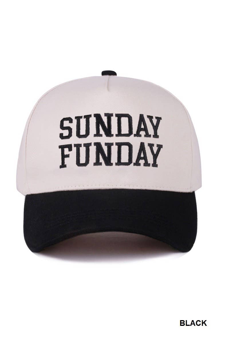Sunday Funday Two Tone Canvas Cotton Cap