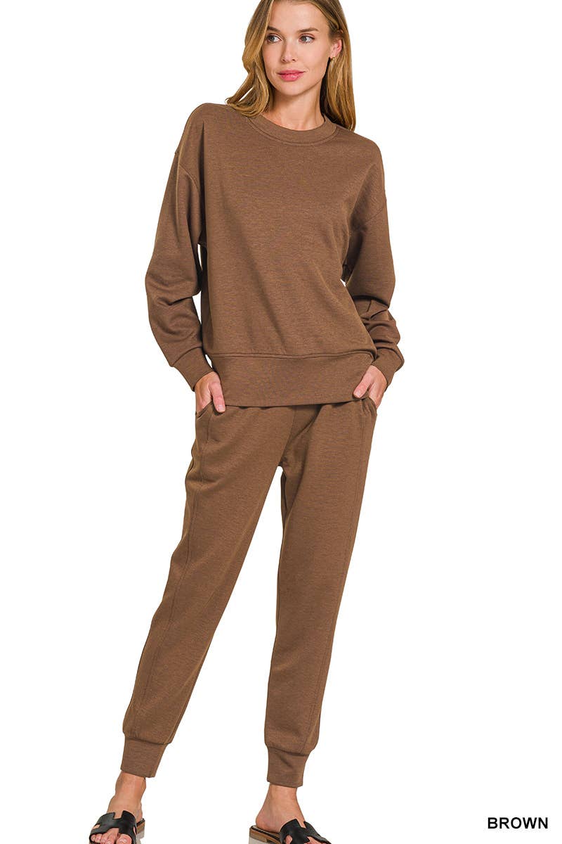 Scuba Crewneck Pullover Joggers 2 Pieces Set