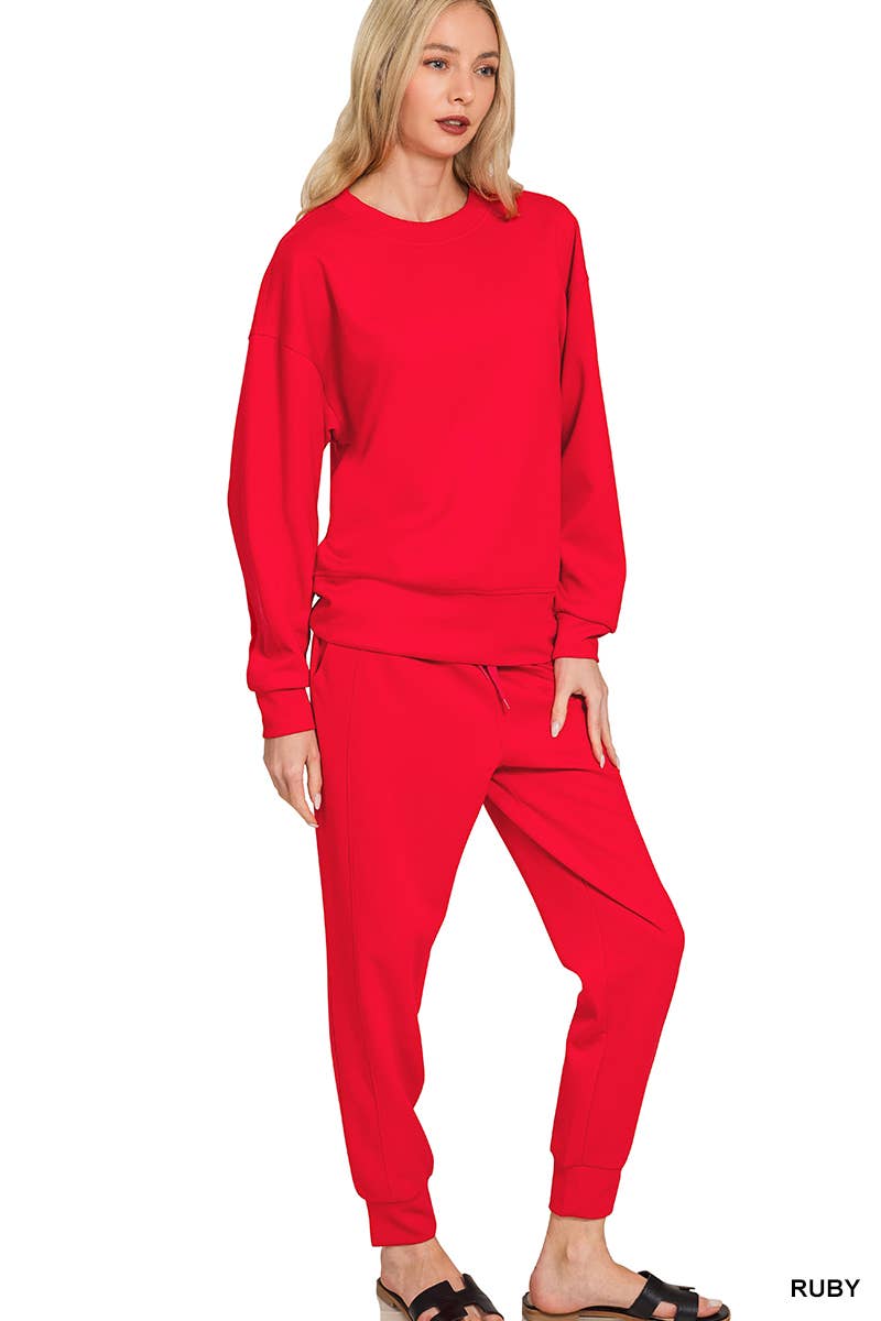 Scuba Crewneck Pullover Joggers 2 Pieces Set