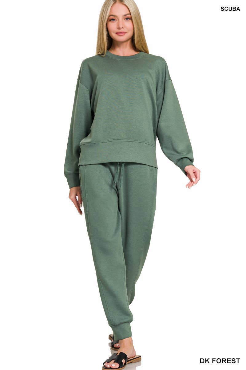 Scuba Crewneck Pullover Joggers 2 Pieces Set
