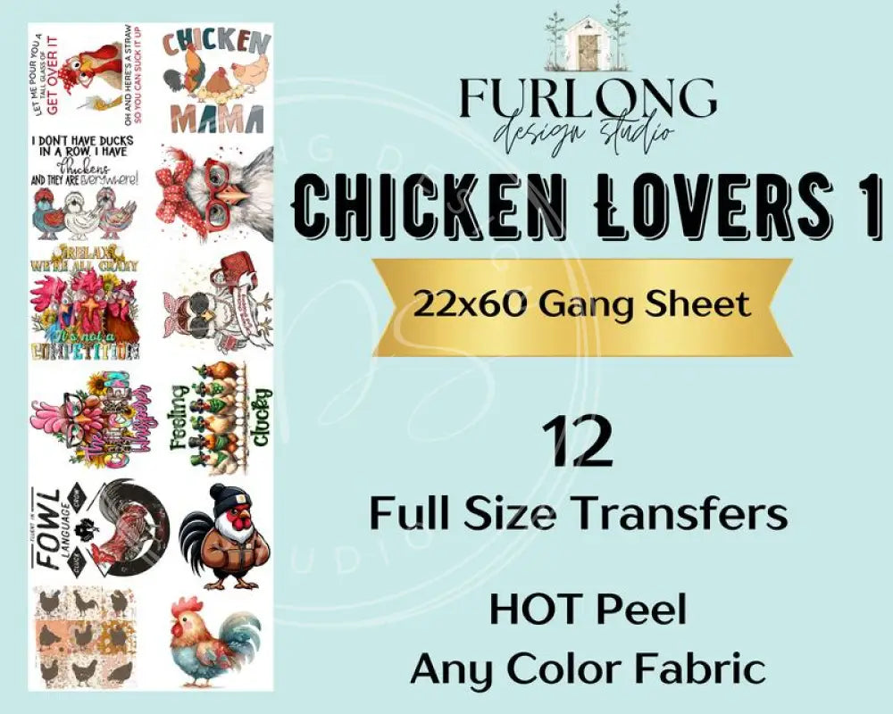 Chicken Lover 1 - Dtf Gang Sheet (22X60) Gang Sheet