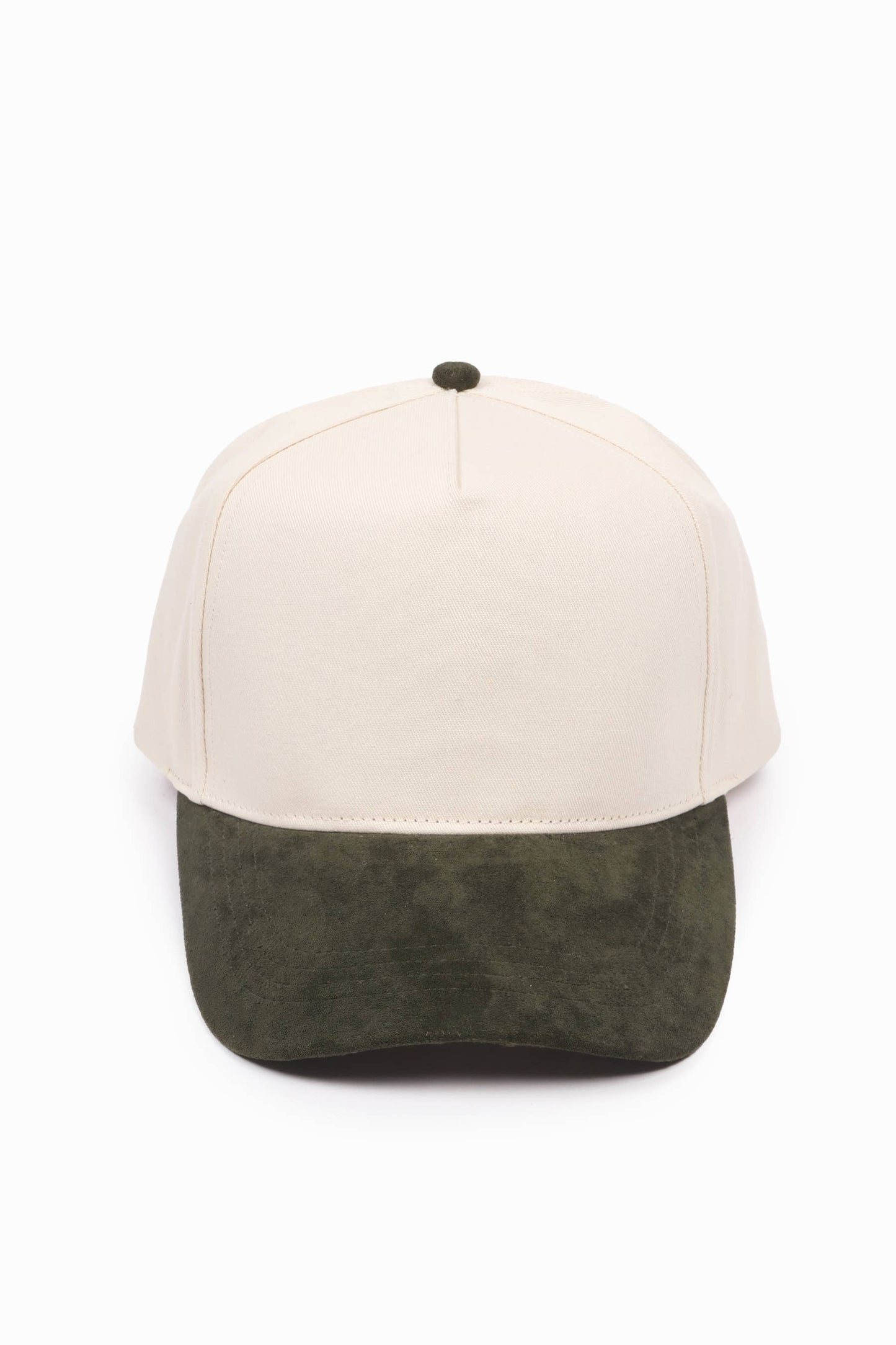 SUEDE BRIM 5 Panel Baseball Cap
