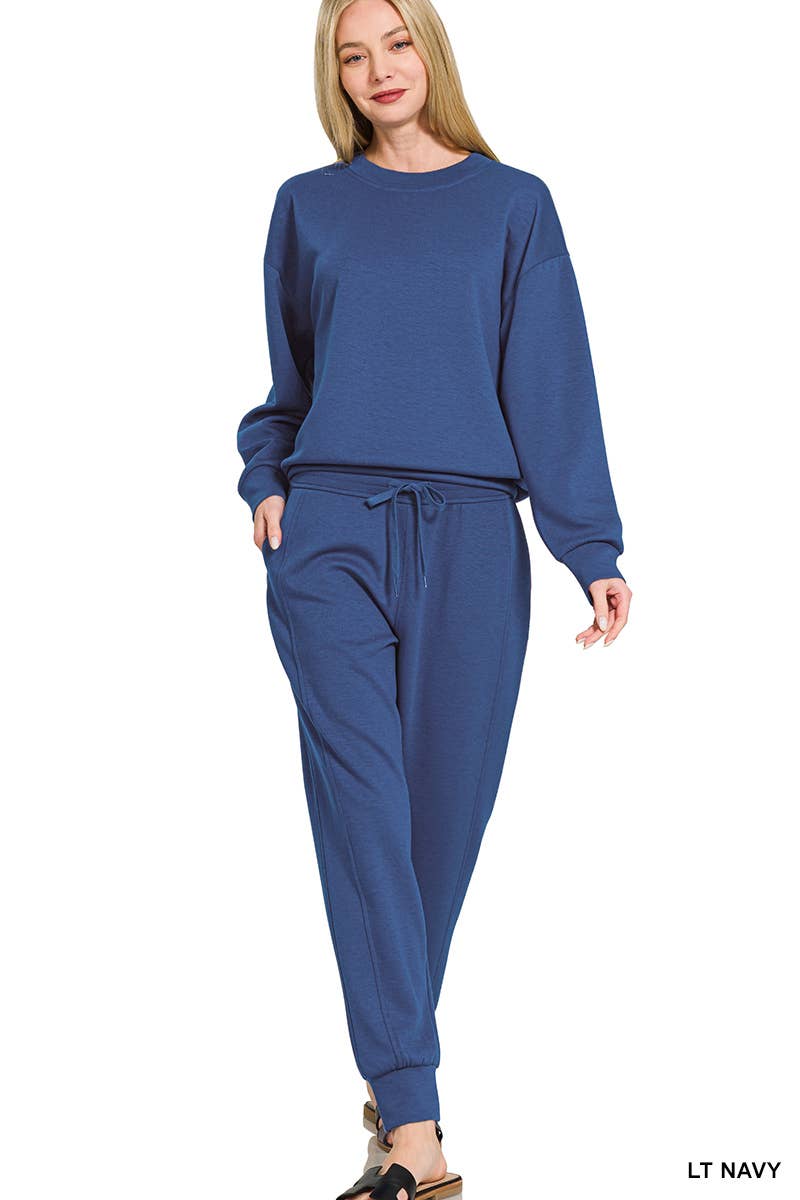 Scuba Crewneck Pullover Joggers 2 Pieces Set