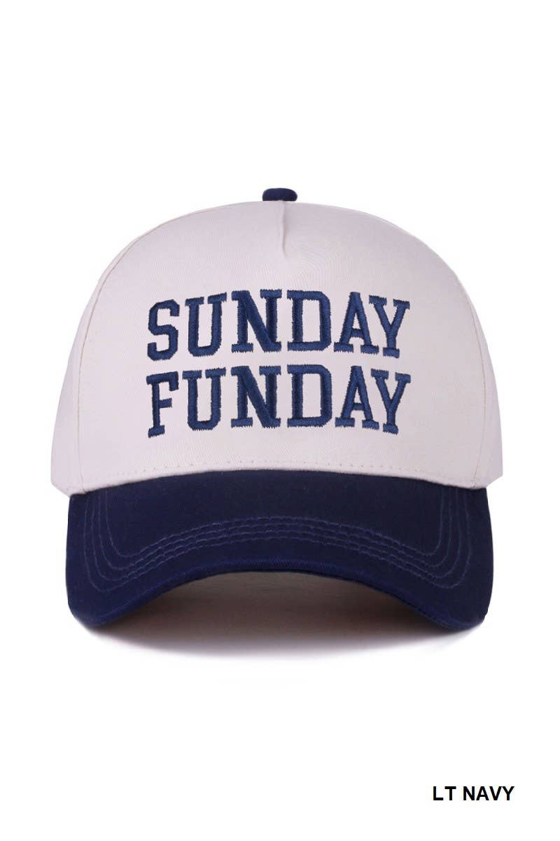 Sunday Funday Two Tone Canvas Cotton Cap