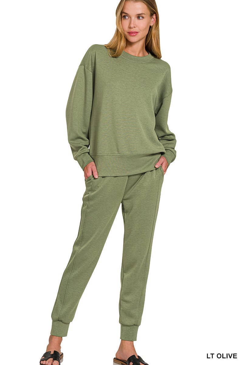 Scuba Crewneck Pullover Joggers 2 Pieces Set