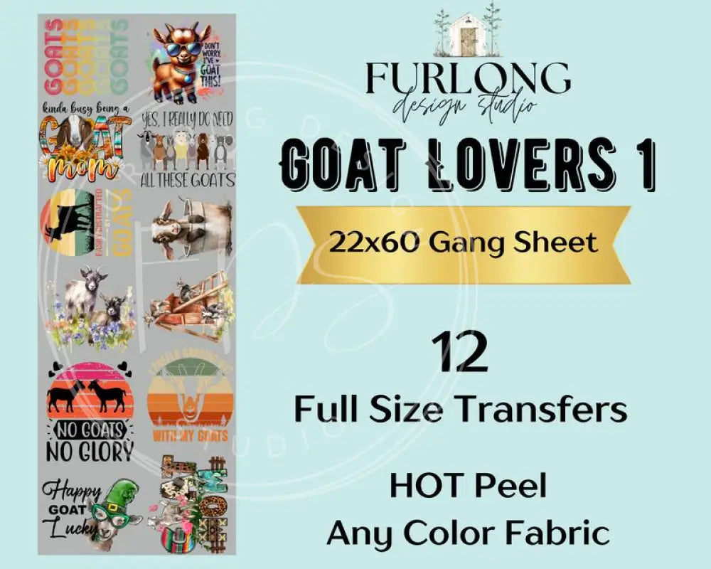 Goat Lovers 1 - 22X60 Dtf Gang Sheet Gang Sheet