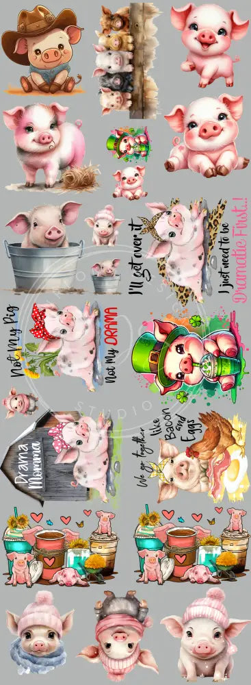 Pig Lover 1 - Dtf Gang Sheet (22X60) Gang Sheet
