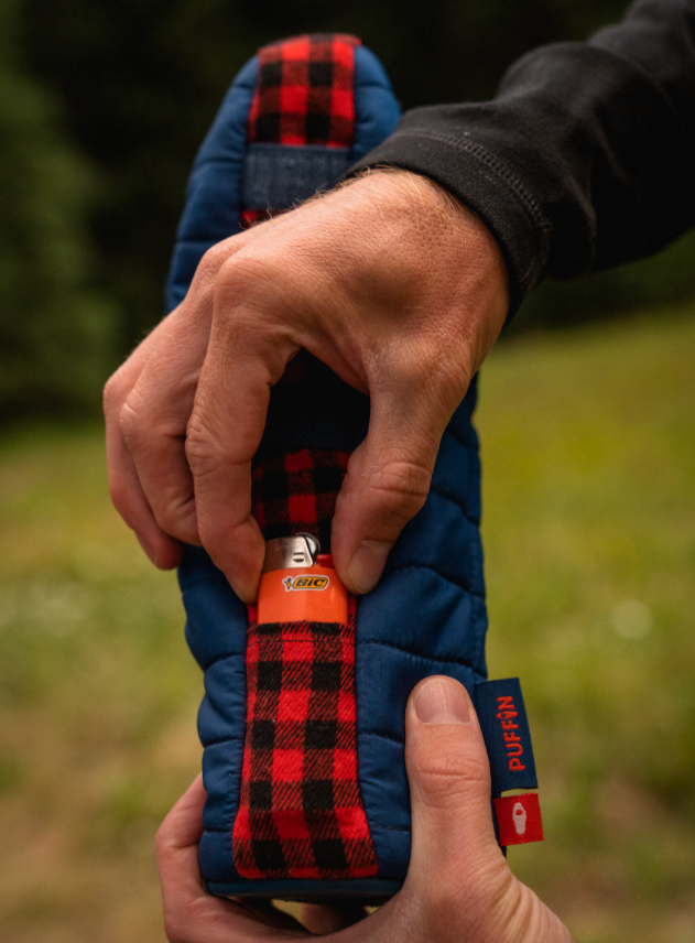 Beer Bottle Sleeve - The OG - Puffin Red & Crater Blue