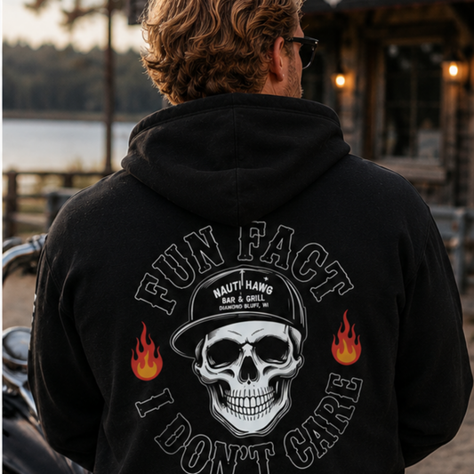 Fun Fact: I Don’t Care Hoodie — Black