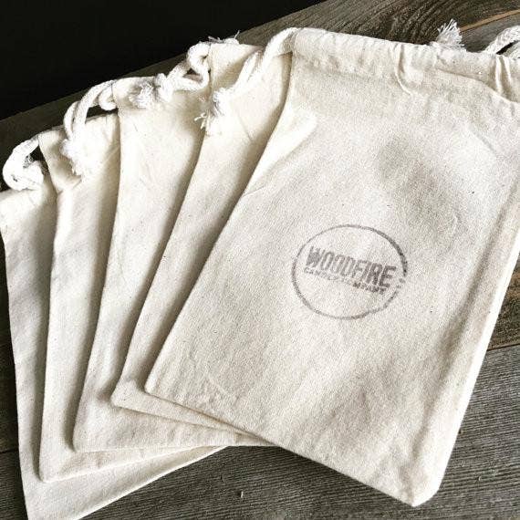 Hand Stamped Cotton Gift Bag