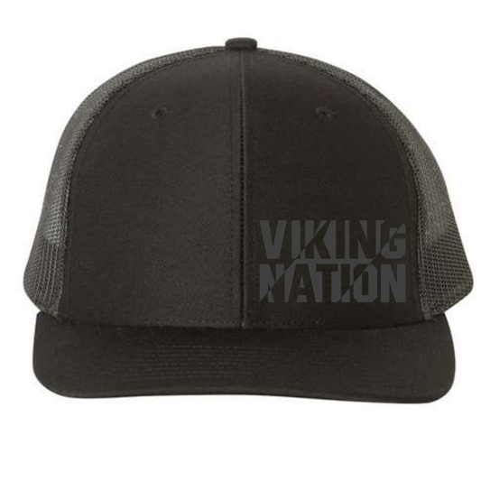 Viking Nation Black Trucker Hat