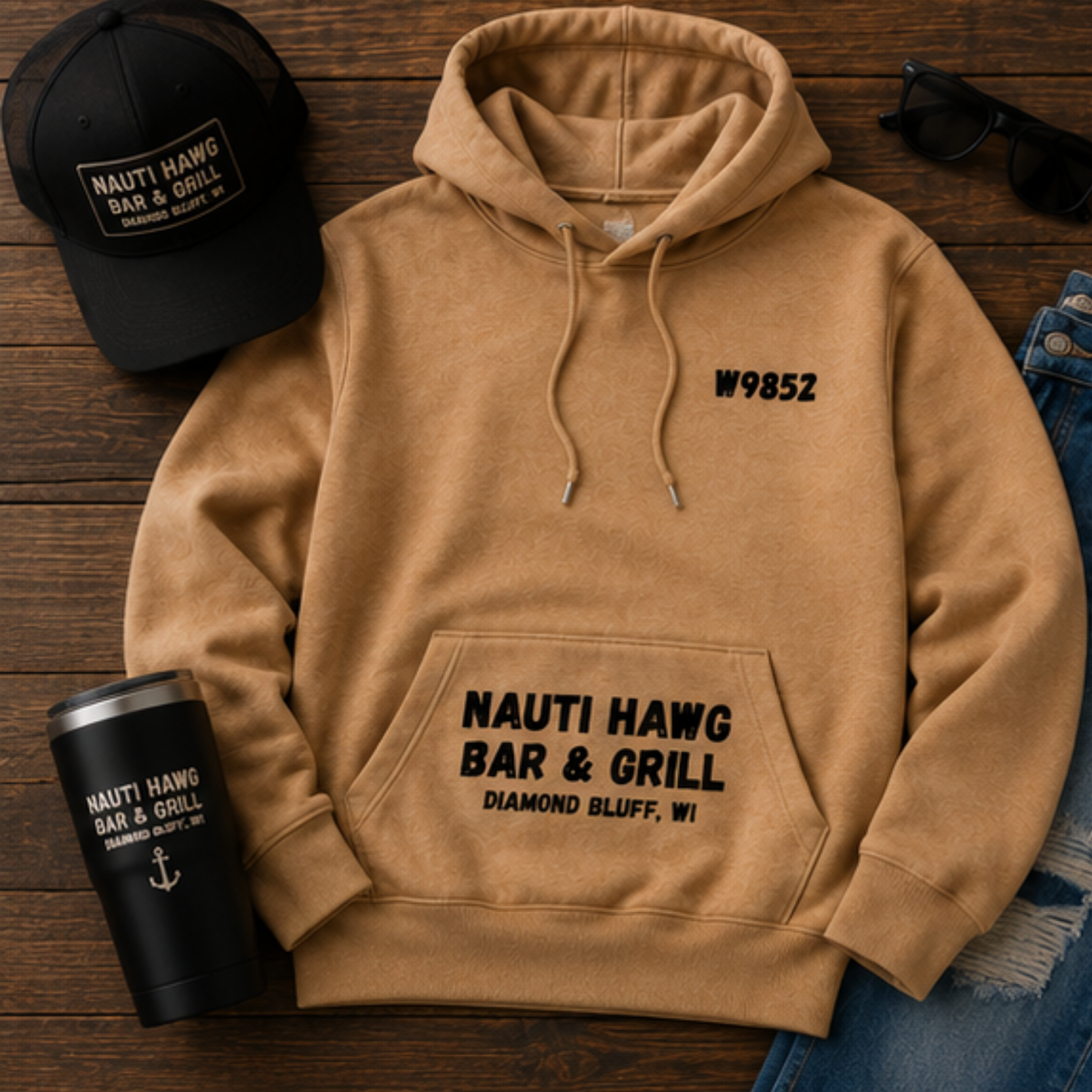 Nauti Hawg W9852 Hoodie — Golden Spice