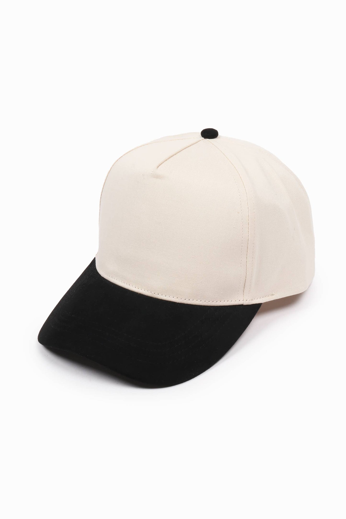 SUEDE BRIM 5 Panel Baseball Cap
