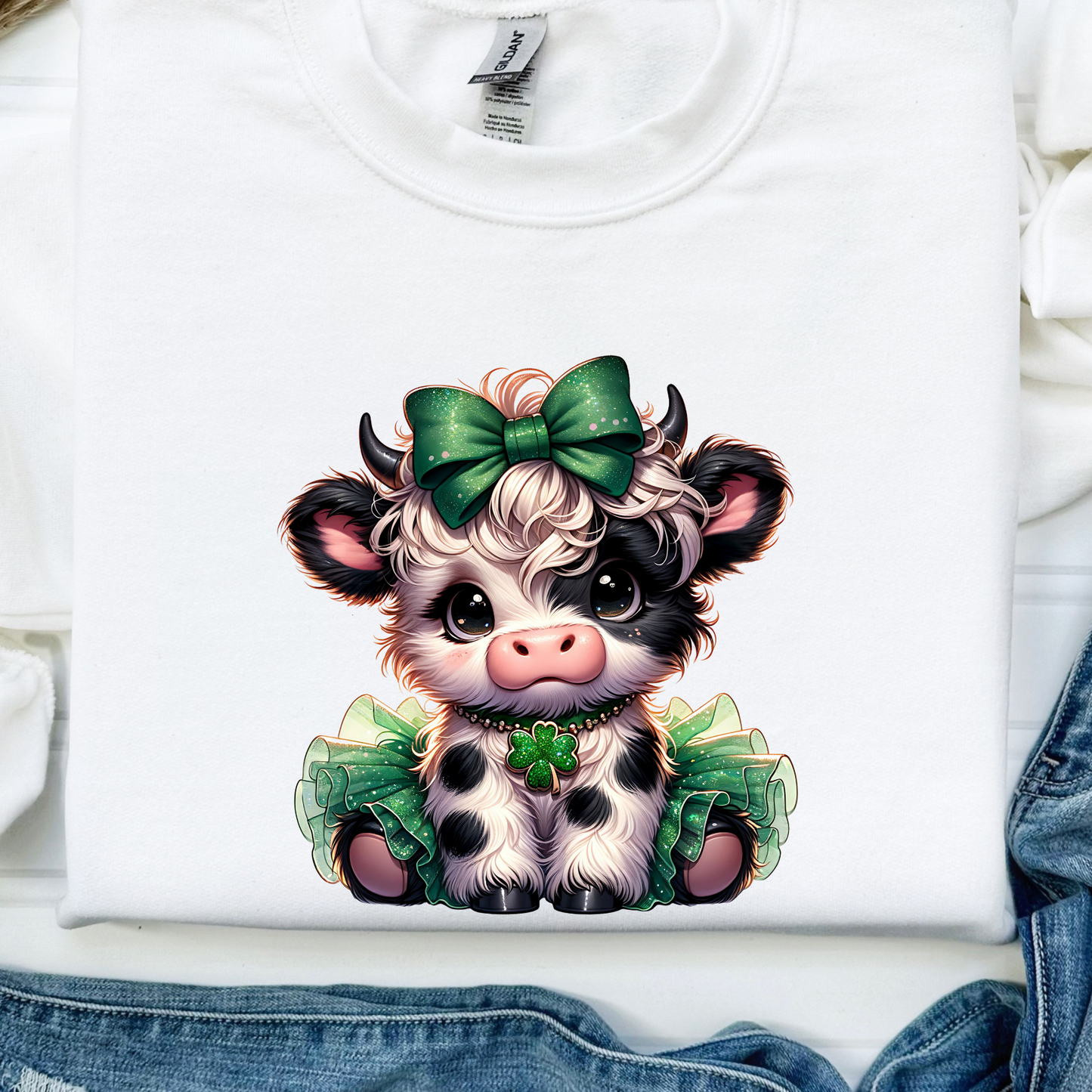 St Patty's Day Highland Cow Cutie