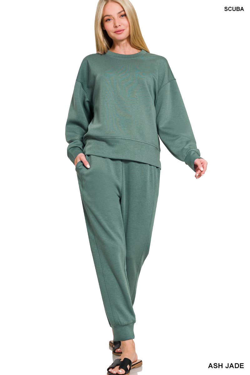 Scuba Crewneck Pullover Joggers 2 Pieces Set