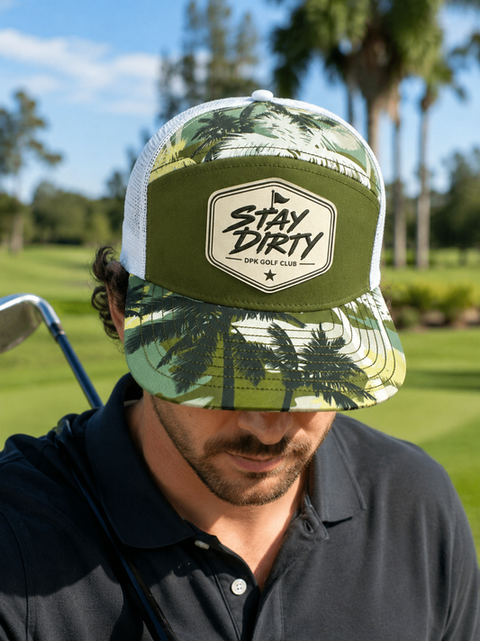 Stay Dirty Golf Club Tropical Snapback – Olive