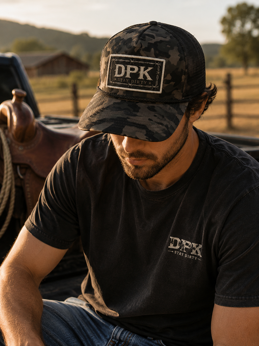 DPK Stay Dirty Camo Trucker