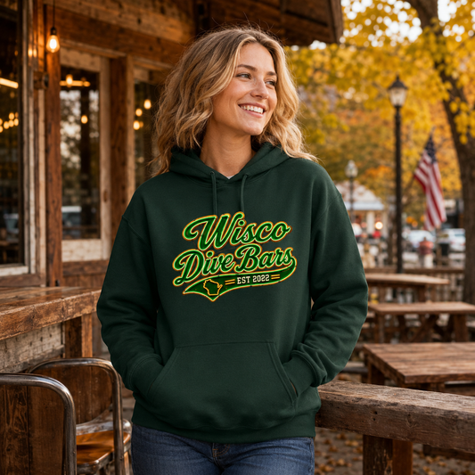 Green and Gold Wisco Dive Bars — Forest Green