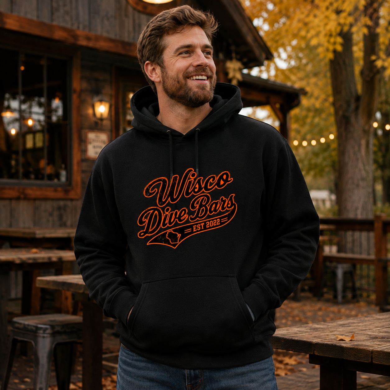 Orange Wisco Dive Bars — Black