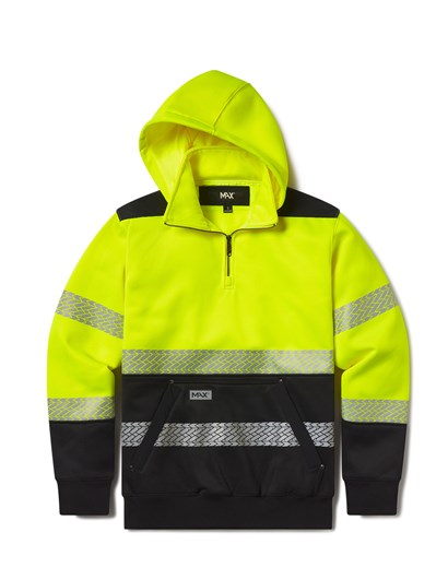 MAX652 ANSI Class 3 Quarter-Zip Hooded Sweatshirt