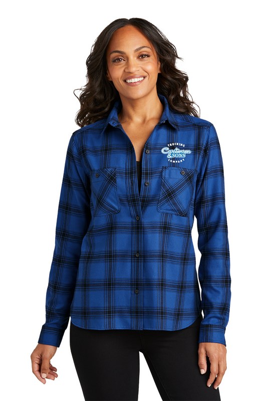 LW669  Port Authority® Women's Plaid Flannel Shirt