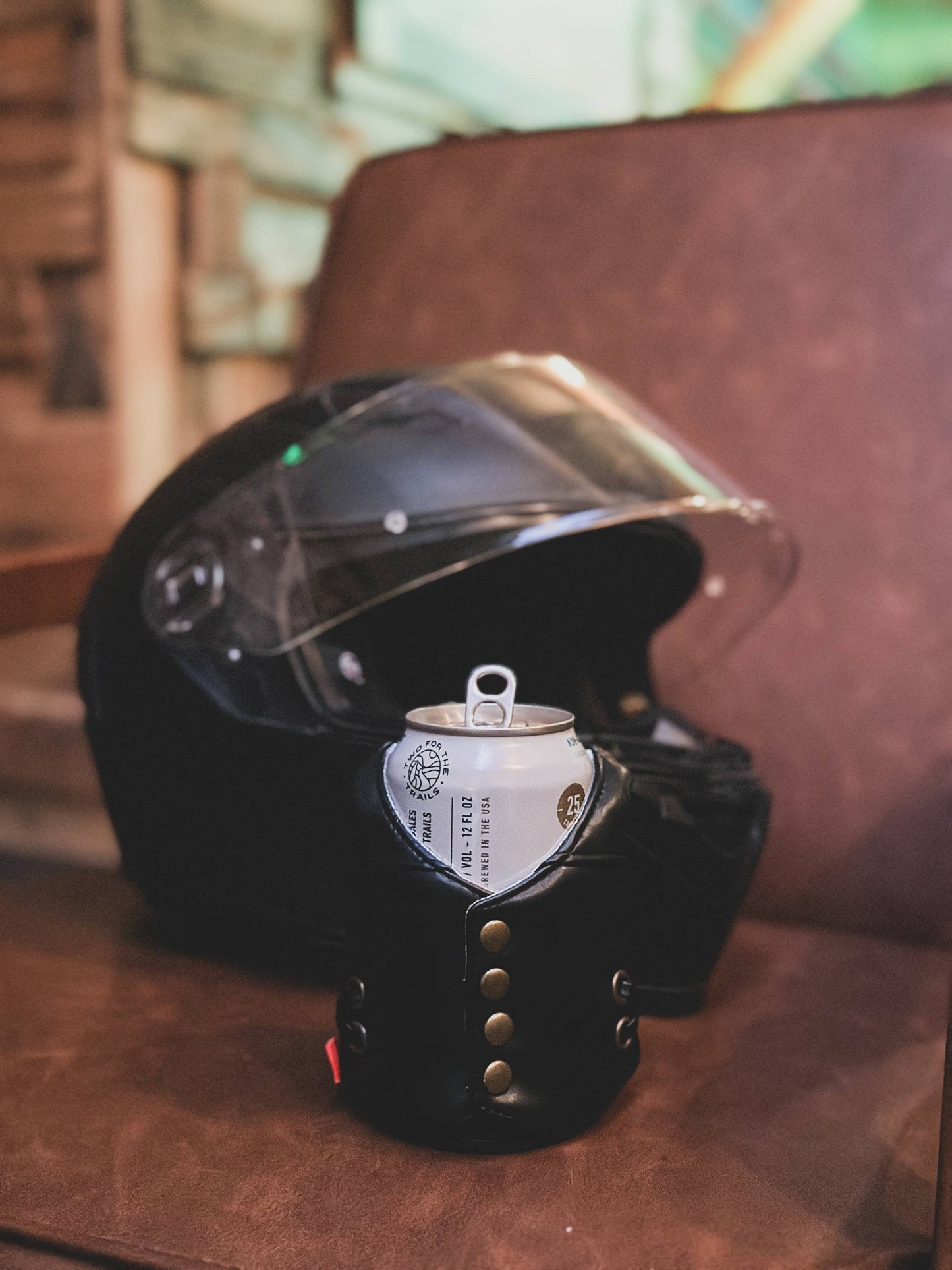 Insulated Can Cooler - The Hog - Motorcycle / Biker Vest