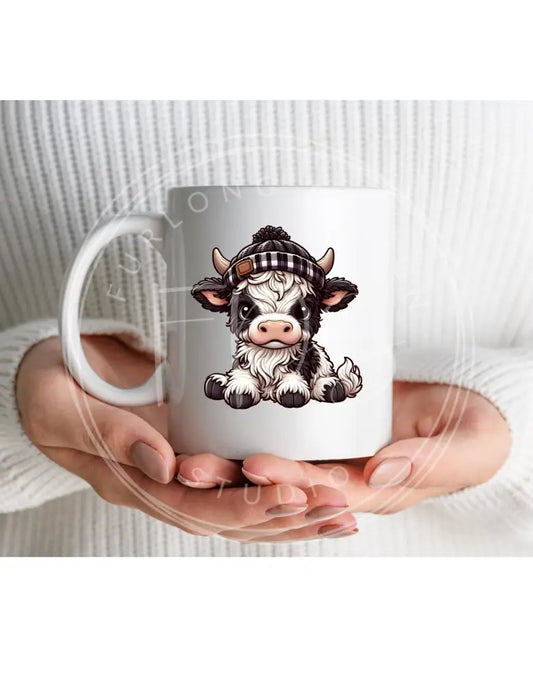 Black And White Cute Cow Coffee Ceramic Mug